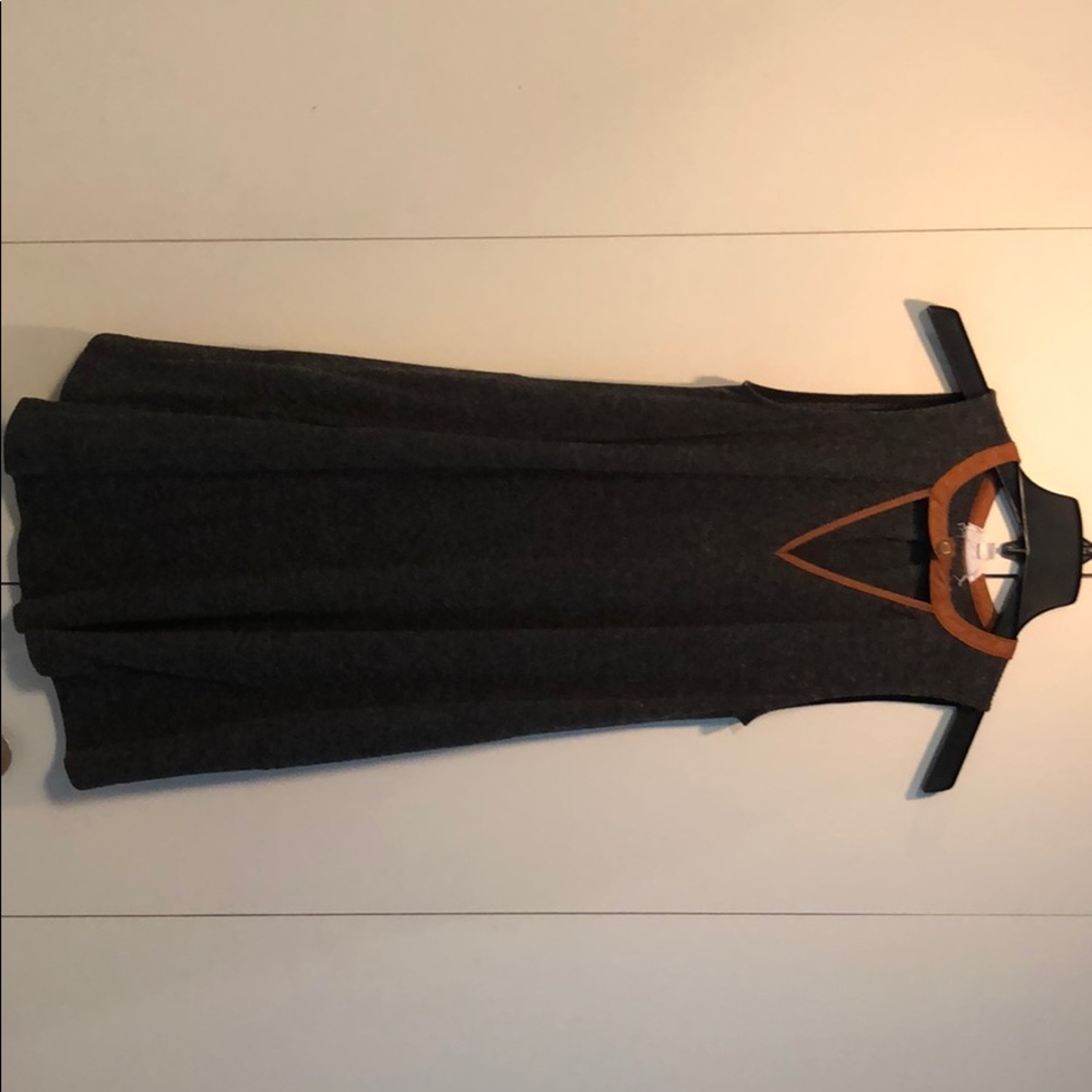 Dark Grey Straight Flowy Casual Dress